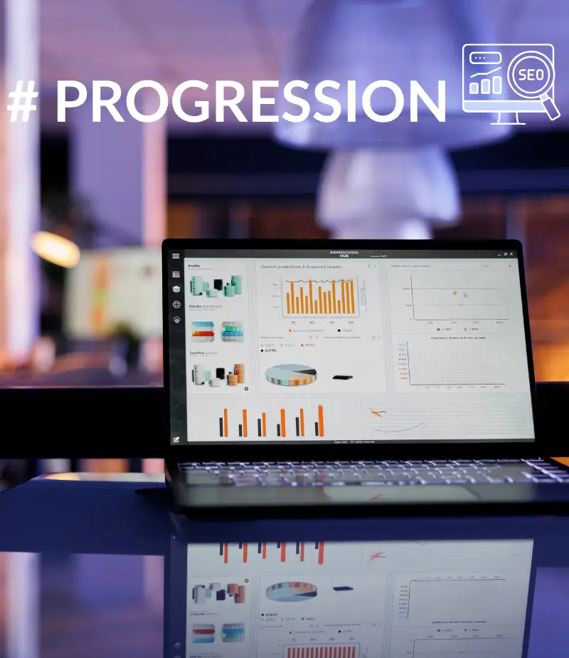 # PROGRESSION SEO Image représentant le SEO